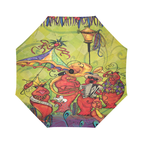 Crawfish Band Auto-Foldable Umbrella
