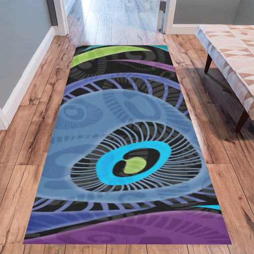 Bold Feather Area Rug 10'x3'3''