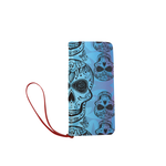 Blue Skull Women's Clutch Wallet