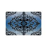 Chandelier Scroll Blue Doormat 24"x16"