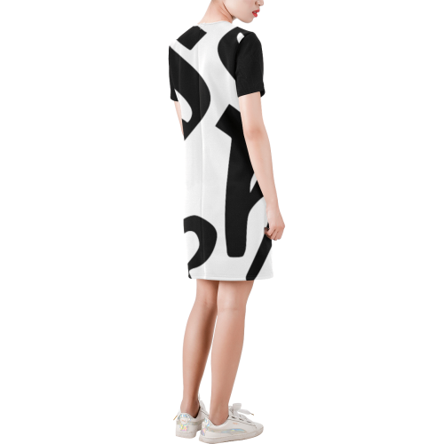 Boss B Short-Sleeve Crew Neck A-Line Dress
