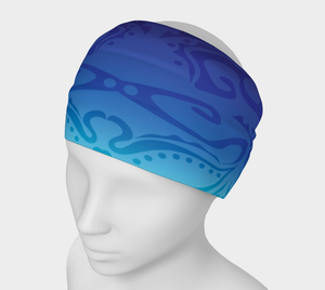 Blue Tribal Blanket Headband