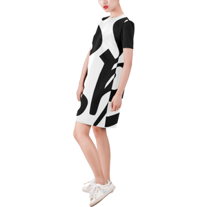 Boss B Short-Sleeve Crew Neck A-Line Dress