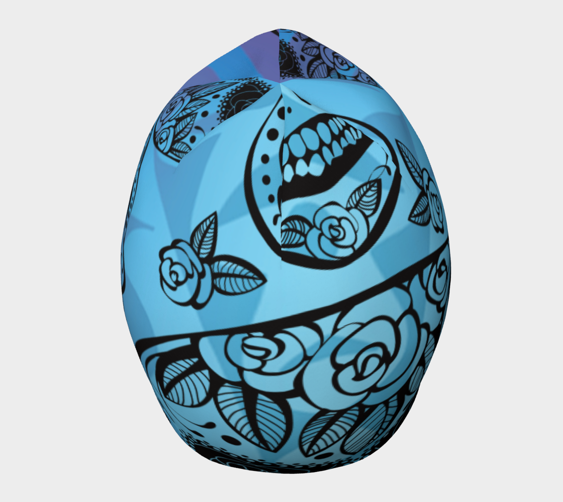 Blue Skull Beanie