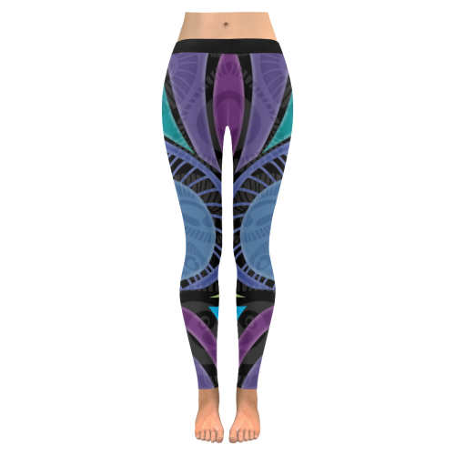 Bold-Feather All-Over Leggings