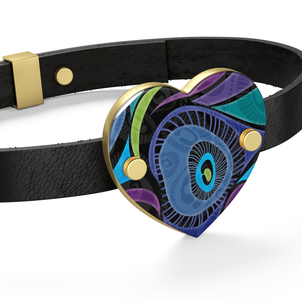Bold Feather Leather Bracelet