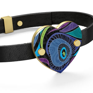 Bold Feather Leather Bracelet