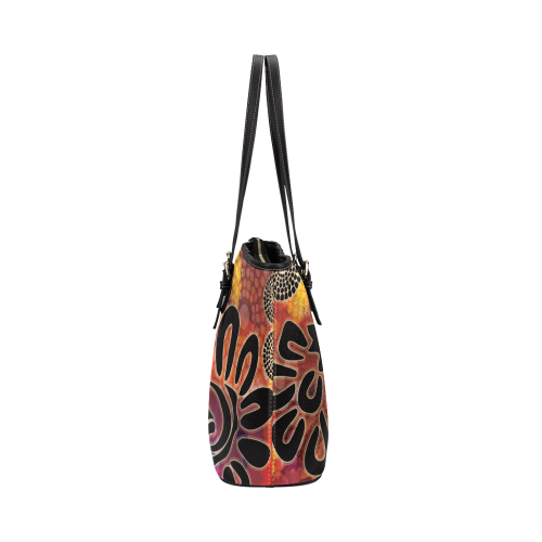 Exotic Vines Leather Tote Bag