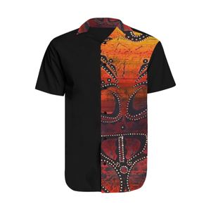 Sunset Trible Men's Short Sleeve Shirt
