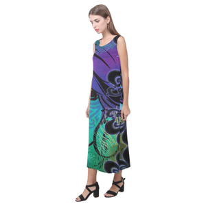 Cajun Vibe Sleeveless Open Fork Long Dress