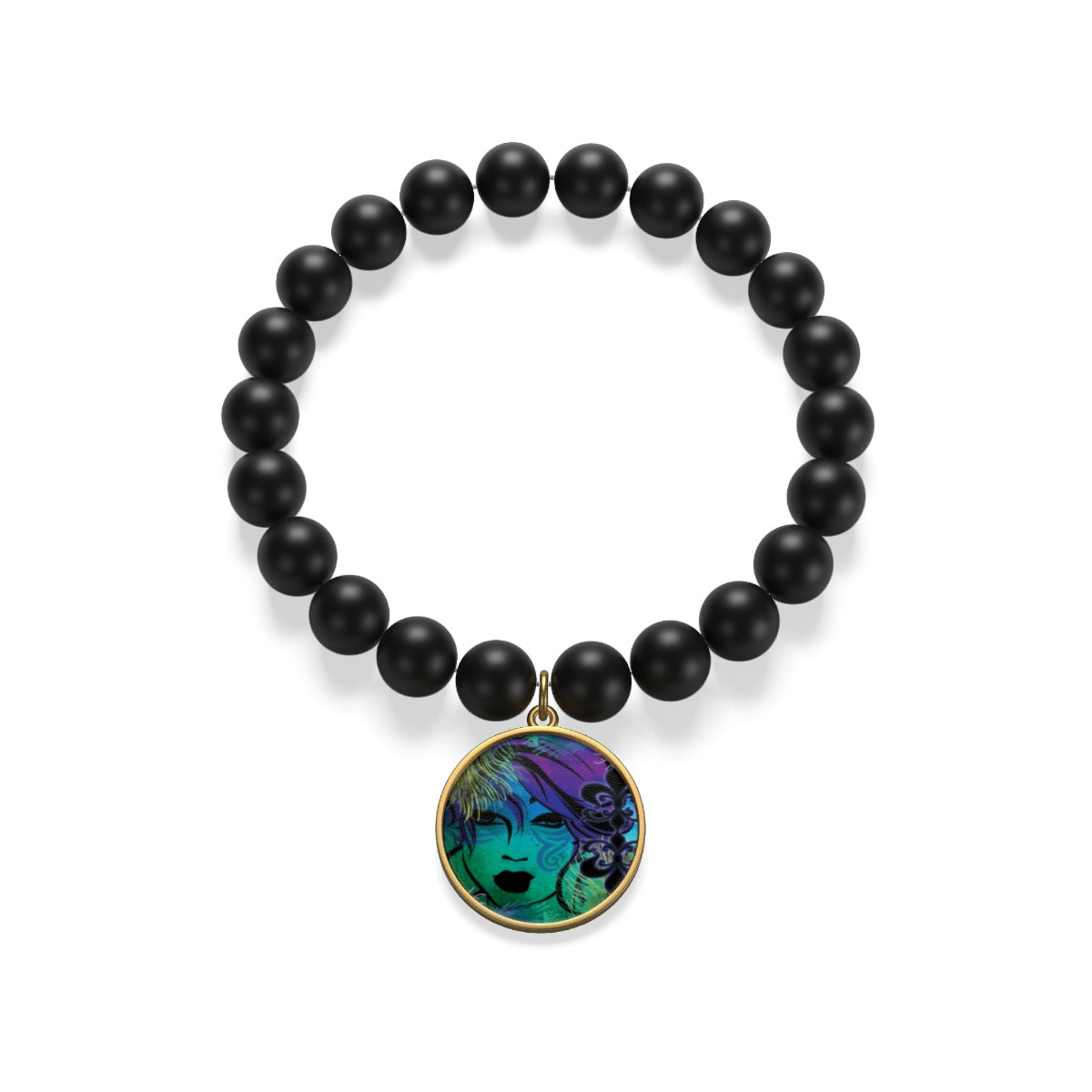 Cajun Vibe Charm Onyx Bracelet