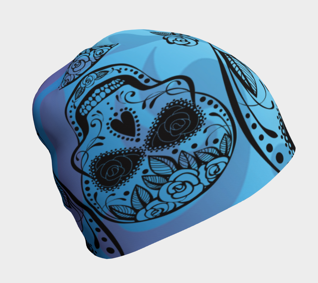 Blue Skull Beanie