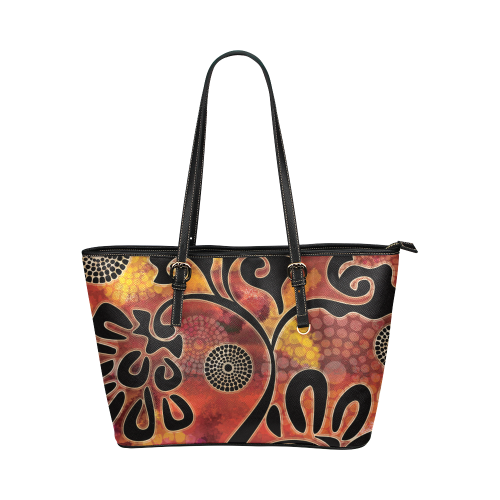 Exotic Vines Leather Tote Bag