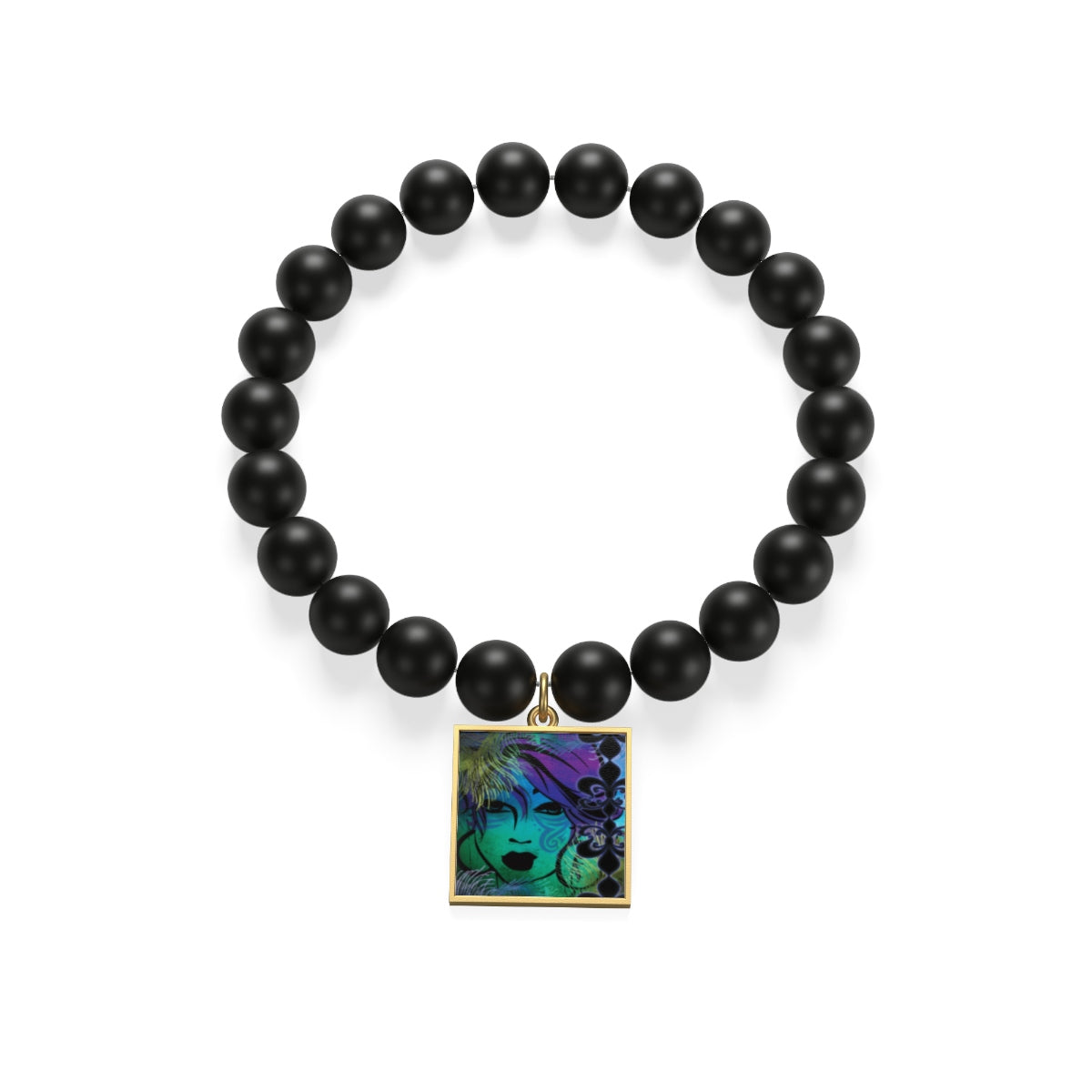 Cajun Vibe Charm Onyx Bracelet