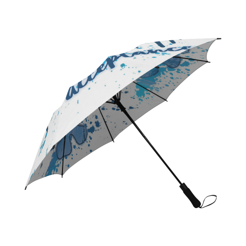 Autism Acceptance Semi-Automatic Foldable Umbrella