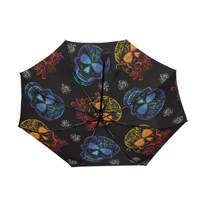 Sugar Skull Multi Anti-UV Auto-Foldable Umbrella (Underside Printing)