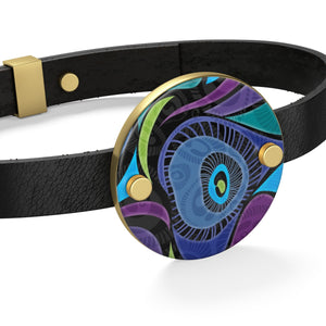 Bold Feather Leather Bracelet