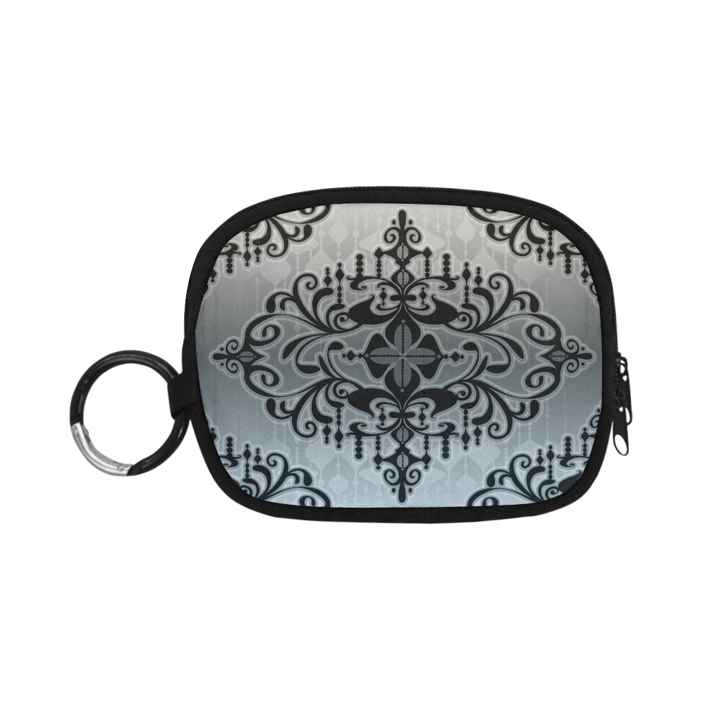 Chandelier Scroll Grey Coin Purse
