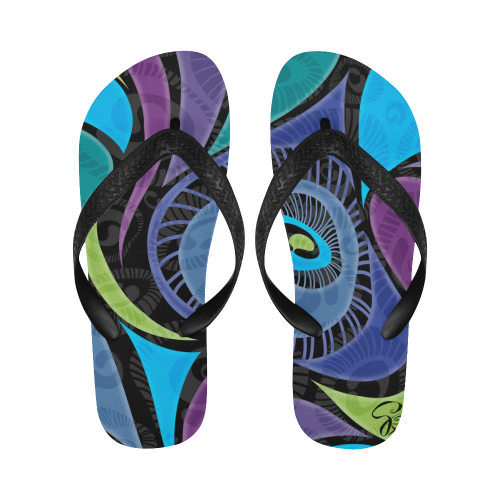 Bold-feather Flip Flops