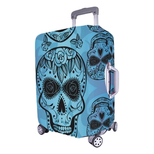Blue Sugar Skull Luggage