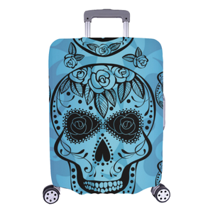 Blue Sugar Skull Luggage