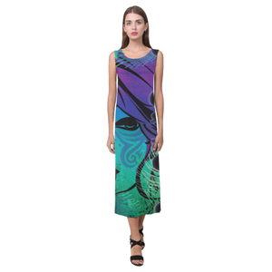 Cajun Vibe Sleeveless Open Fork Long Dress