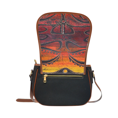 Sunset Tribal Fashion Saddle Bag