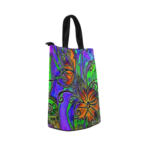 Batik Floral Nylon Tote Bag