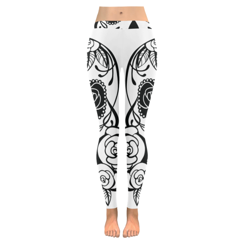 Sugar Skull  Low Rise Leggings