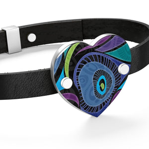 Bold Feather Leather Bracelet