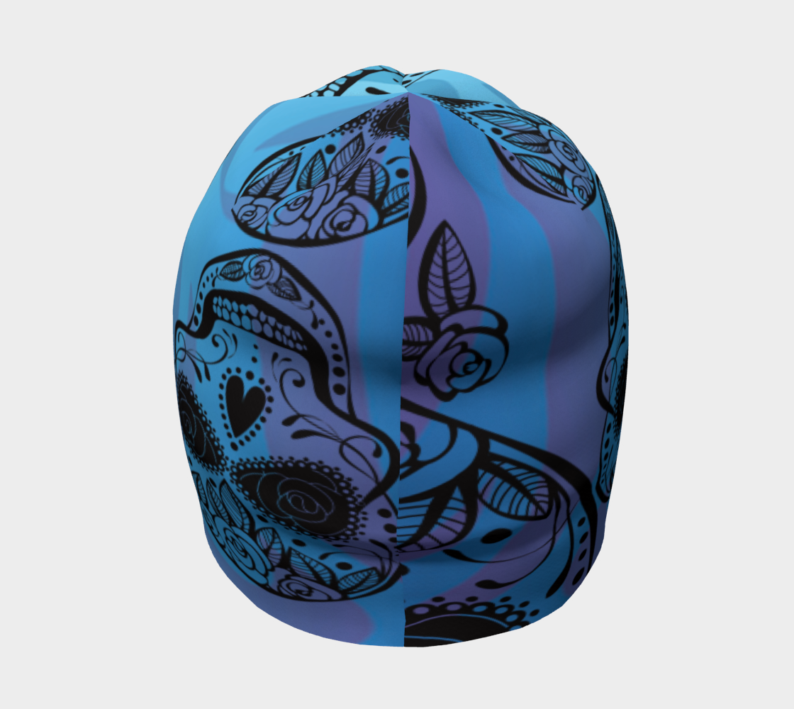Blue Skull Beanie