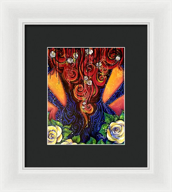 Girl On Fire - Framed Print
