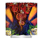 Girl On Fire - Shower Curtain