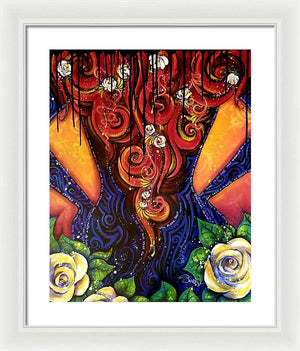 Girl On Fire - Framed Print
