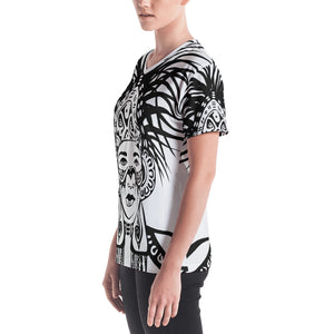 Sugar Skull All Over V Neck Tshirt