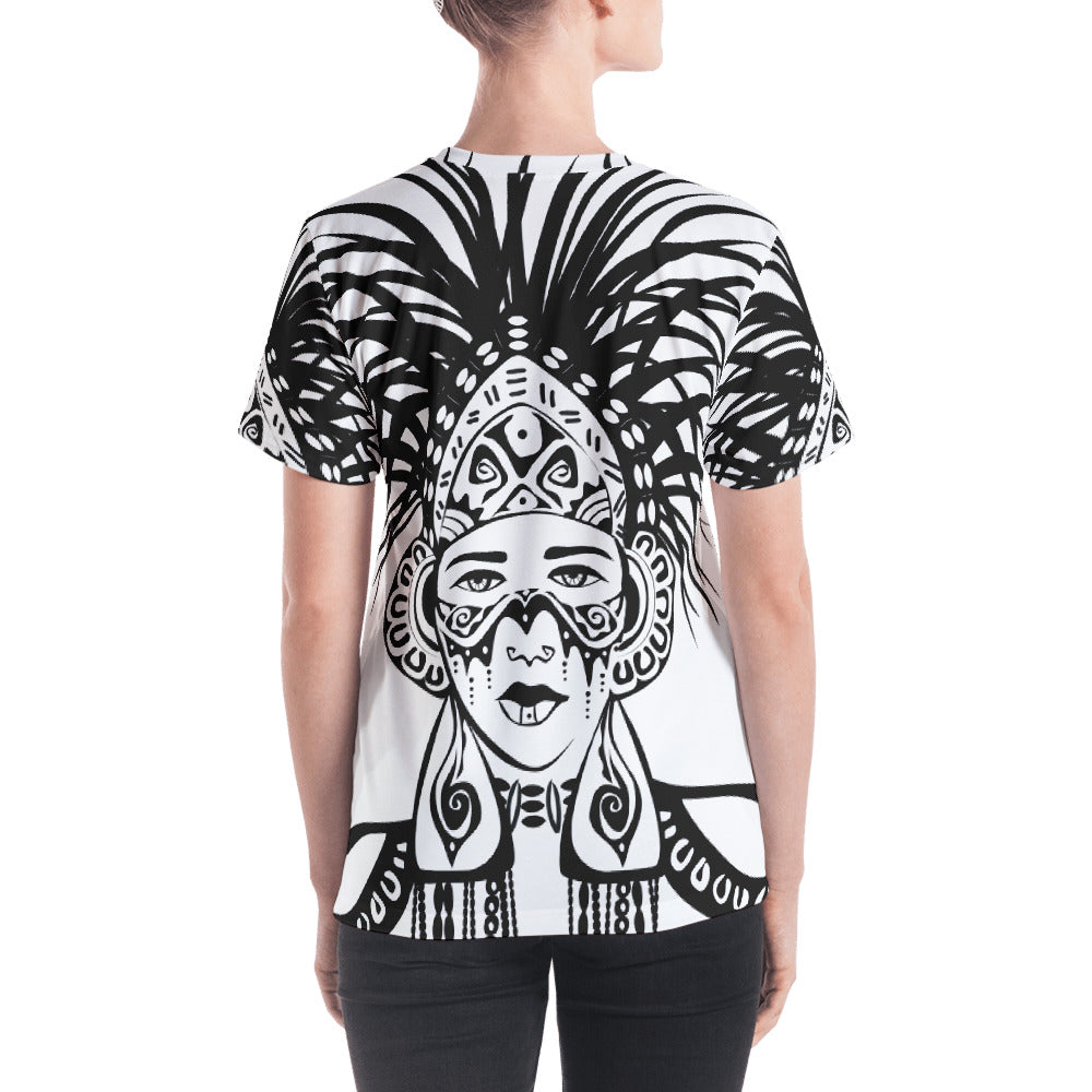 Sugar Skull All Over V Neck Tshirt